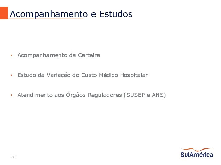 Acompanhamento e Estudos • Acompanhamento da Carteira • Estudo da Variação do Custo Médico