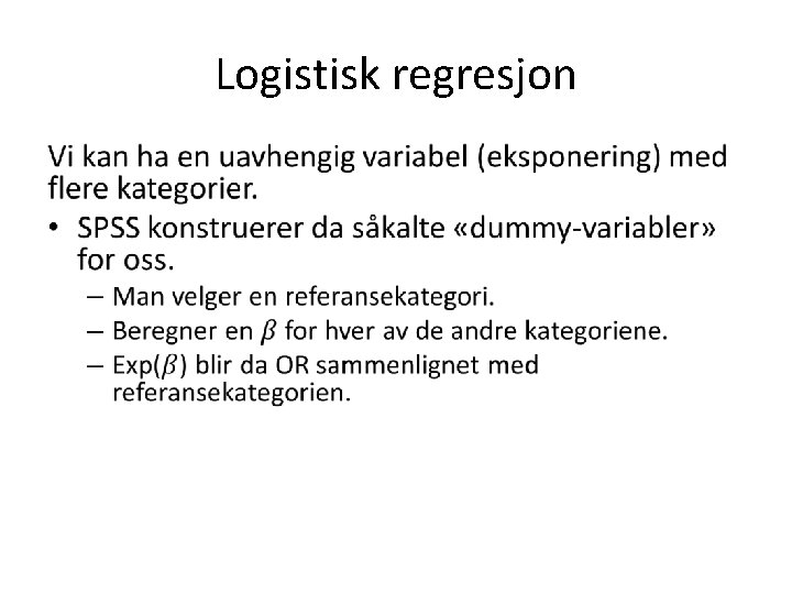 Logistisk regresjon • 