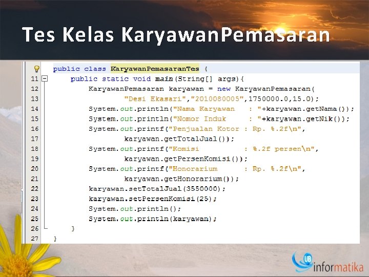 Tes Kelas Karyawan. Pemasaran 