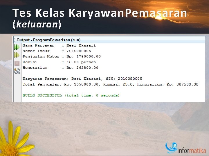 Tes Kelas Karyawan. Pemasaran ( keluaran ) 