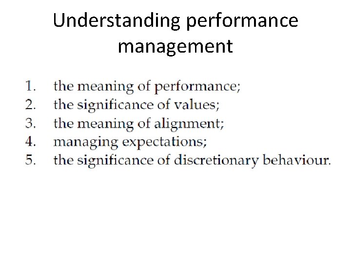 Understanding performance management 