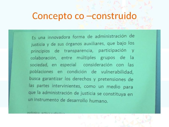 Concepto co –construido 