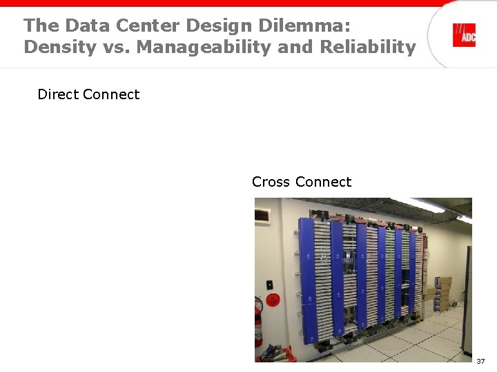 The Data Center Design Dilemma: Density vs. Manageability and Reliability Direct Connect Cross Connect
