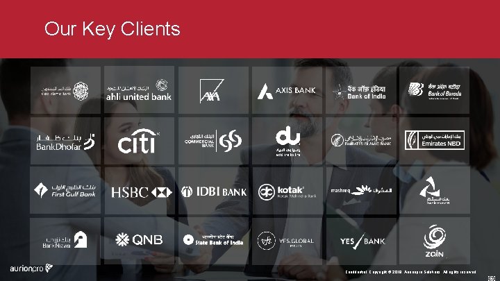 Our Key Clients Confidential. Copyright © 2019 Aurionpro Solutions. All rights reserved. Our Key Clients Confidential. Copyright © 2019 Aurionpro Solutions. All rights reserved.