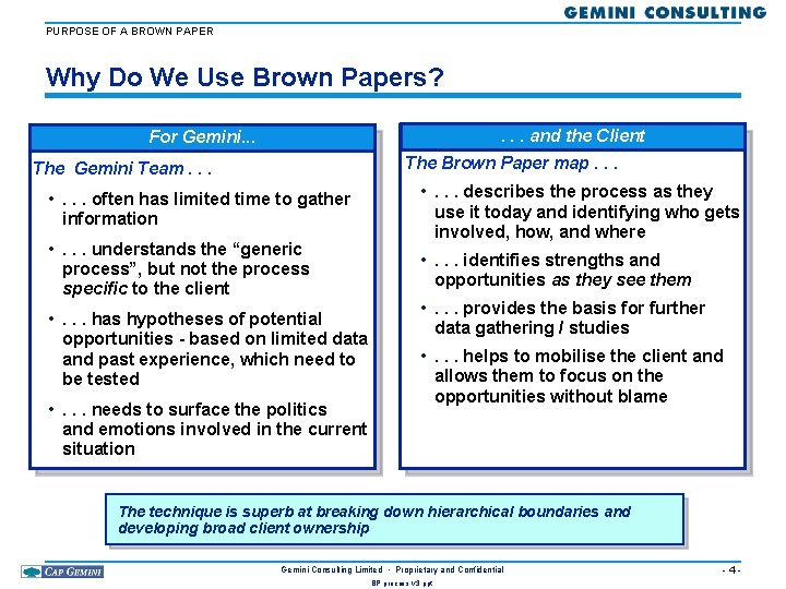 PURPOSE OF A BROWN PAPER Why Do We Use Brown Papers? . . .
