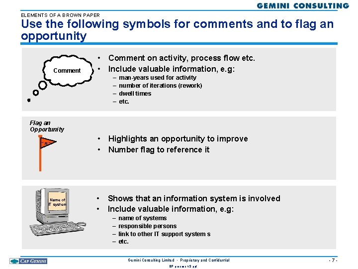 ELEMENTS OF A BROWN PAPER Use the following symbols for comments and to flag