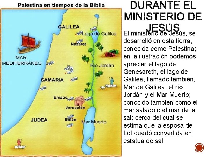 El ministerio de Jesús, se desarrolló en esta tierra, conocida como Palestina; en la