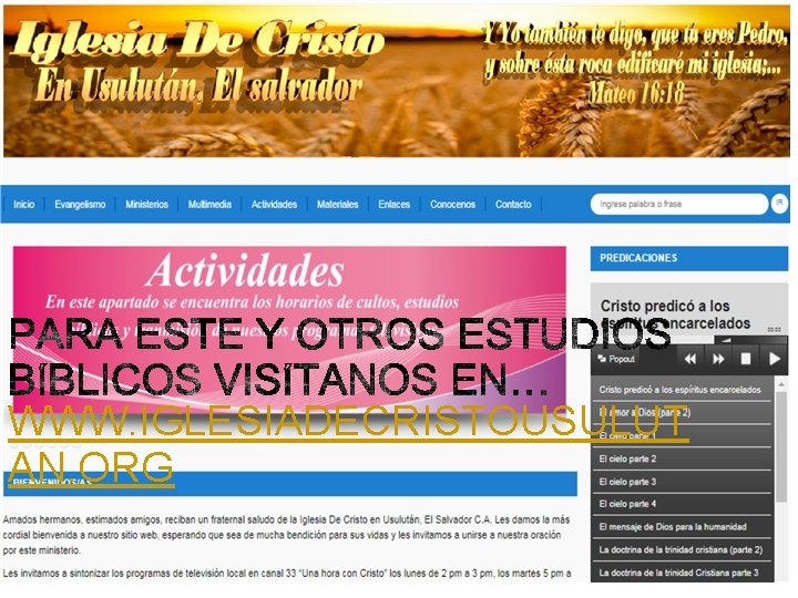 WWW. IGLESIADECRISTOUSULUT AN. ORG 