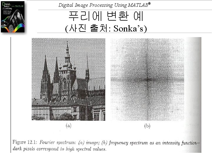 Digital Image Processing Using MATLAB® 푸리에 변환 예 (사진 출처: Sonka’s) 