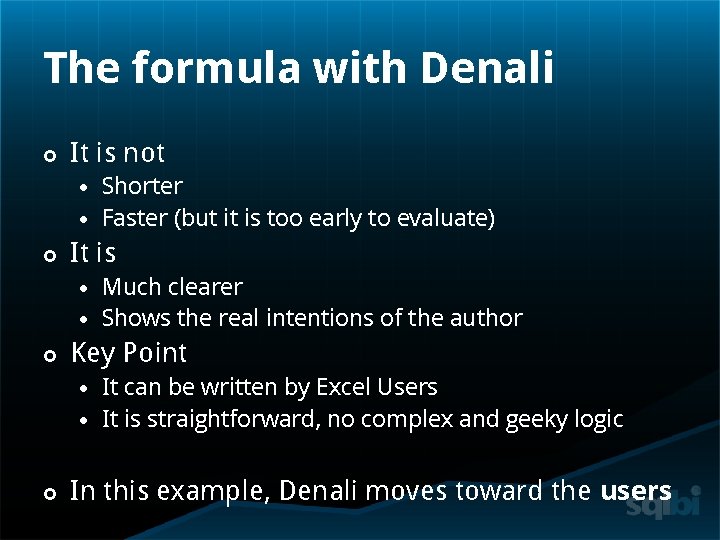 The formula with Denali It is not It is Much clearer Shows the real
