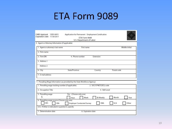 ETA Form 9089 19 