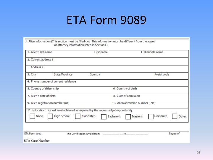 ETA Form 9089 26 