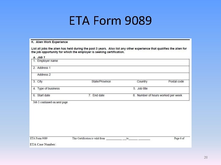 ETA Form 9089 28 
