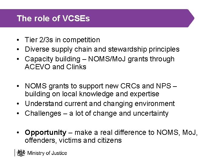 The role of VCSEs • Tier 2/3 s in competition • Diverse supply chain