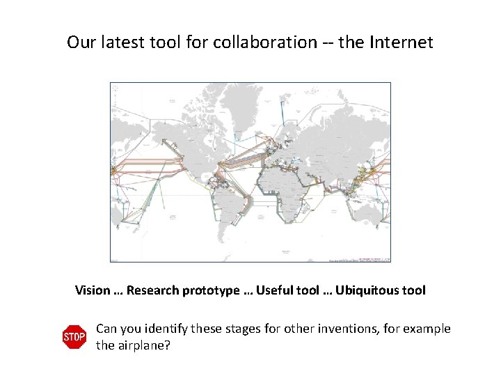Our latest tool for collaboration -- the Internet Vision … Research prototype … Useful