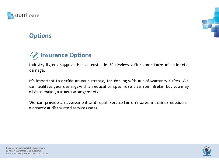 Options Insurance Options Industry figures suggest that at least 1 in 20 devices suffer