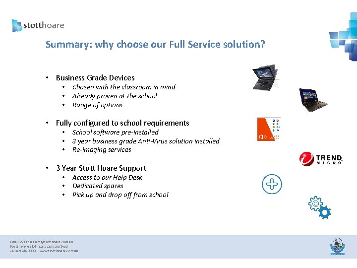 Summary: why choose our Full Service solution? • Business Grade Devices • • •