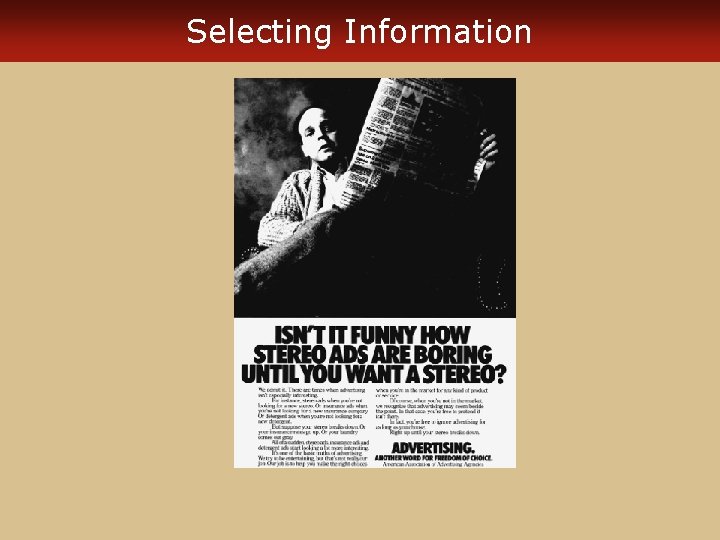 Selecting Information 