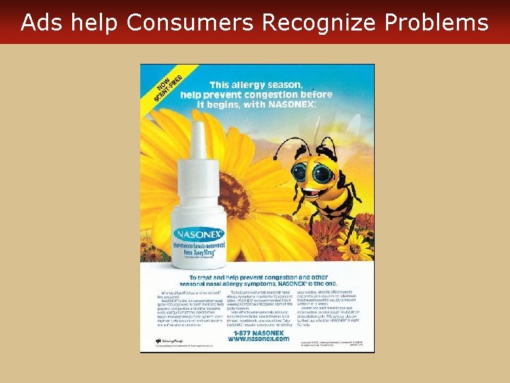 Ads help Consumers Recognize Problems 