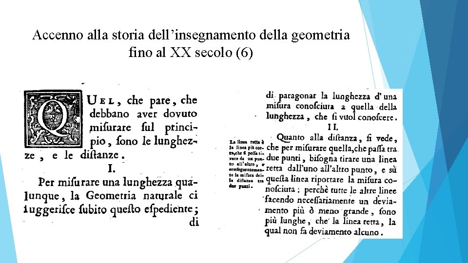 Accenno alla storia dell’insegnamento della geometria fino al XX secolo (6) 