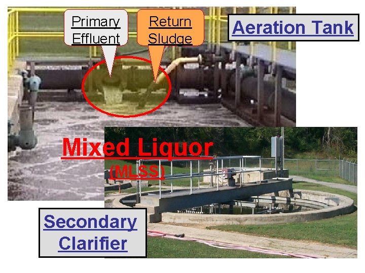 Primary Effluent Return Sludge Mixed Liquor (MLSS) Secondary Clarifier Aeration Tank 