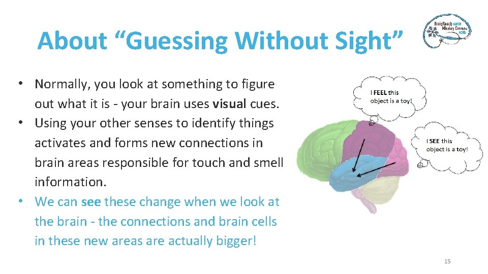About “Guessing Without Sight” • Normally, you look at something to figure out what