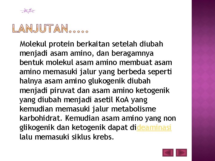 Molekul protein berkaitan setelah diubah menjadi asam amino, dan beragamnya bentuk molekul asam amino