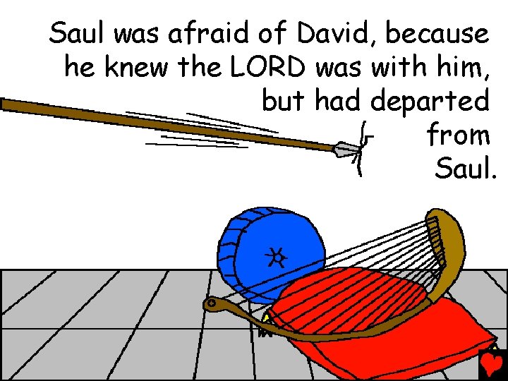 Saul was afraid of David, because he knew the LORD was with him, but