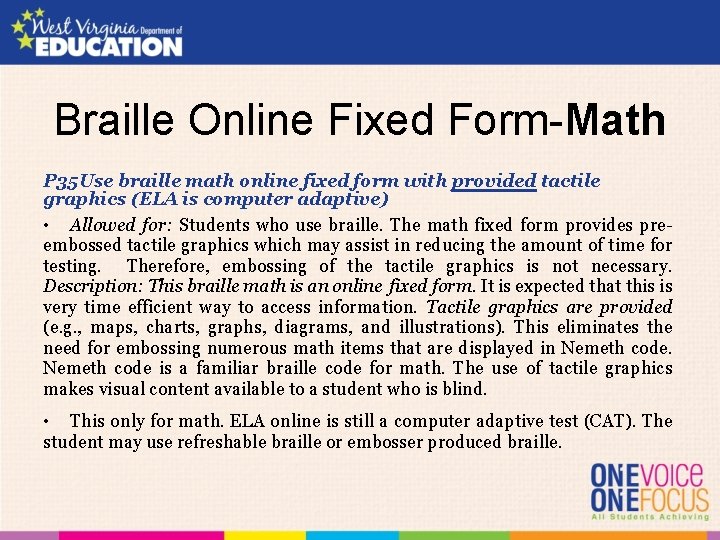 Braille Online Fixed Form-Math P 35 Use braille math online fixed form with provided