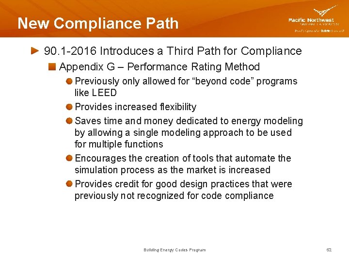 New Compliance Path 90. 1 -2016 Introduces a Third Path for Compliance Appendix G