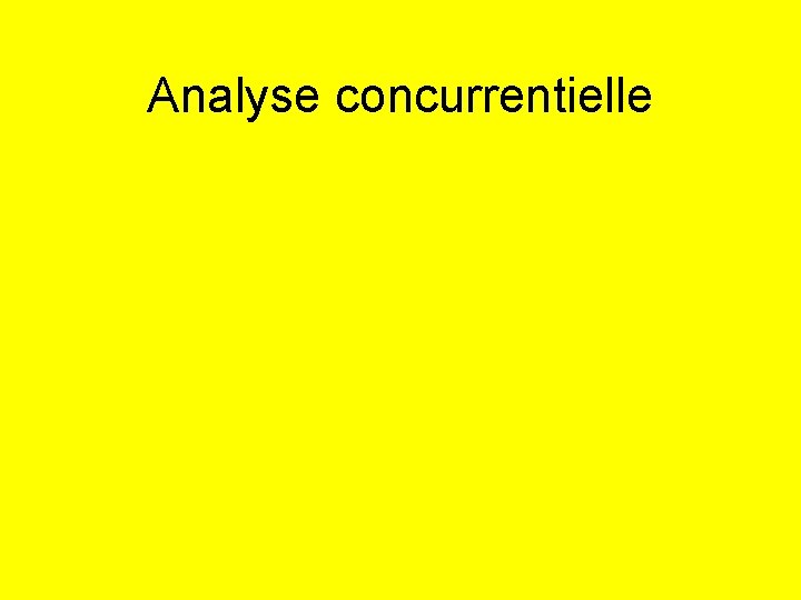 Analyse concurrentielle 