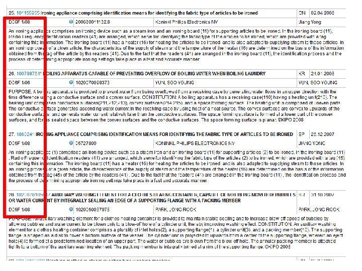 Example: D 06 F 1/06 