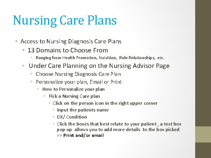 Nursing Care Plans • Access to Nursing Diagnosis Care Plans • 13 Domains to