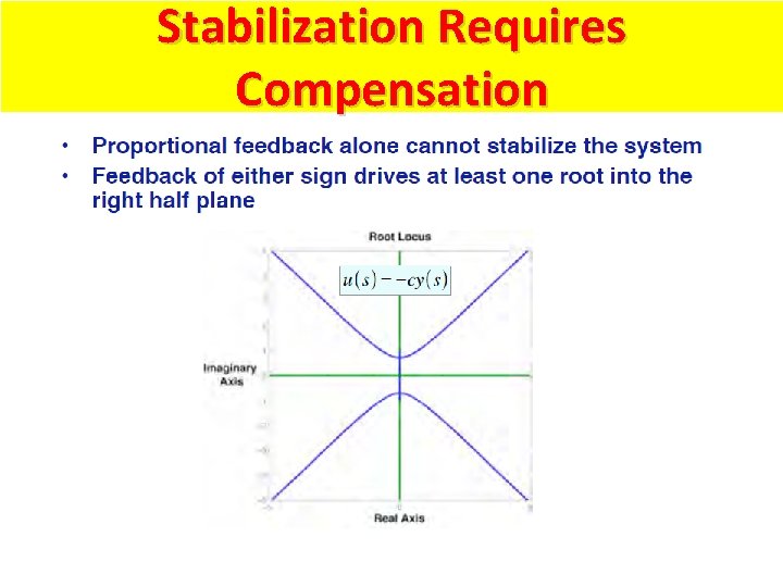 Stabilization Requires Compensation 