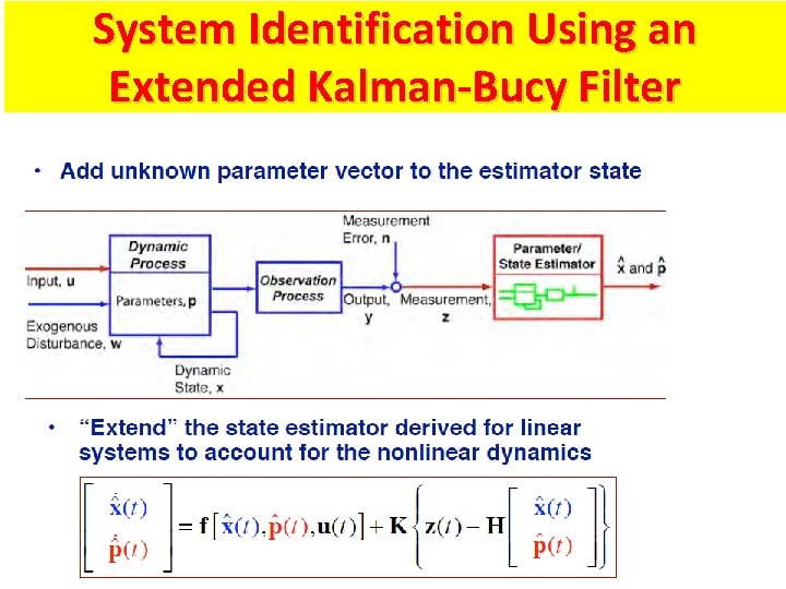 System Identification Using an Extended Kalman-Bucy Filter 