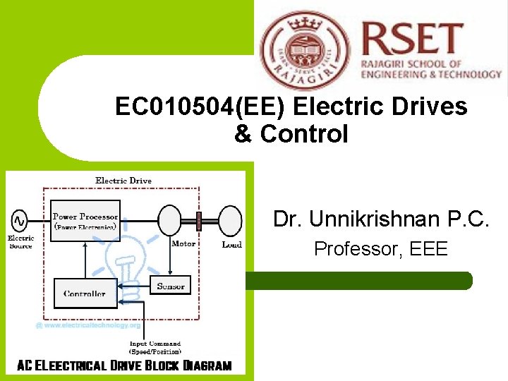 Ec 010504ee Electric Drives Control Dr Unnikrishnan P