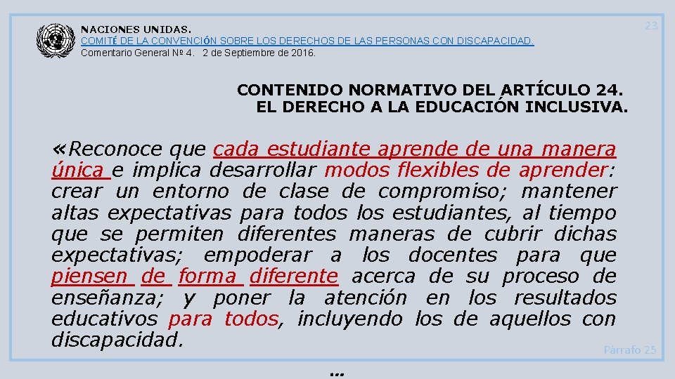 NACIONES UNIDAS. COMITÉ DE LA CONVENCIÓN SOBRE LOS DERECHOS DE LAS PERSONAS CON DISCAPACIDAD.