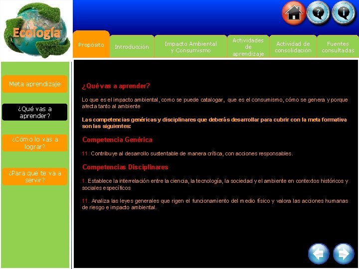 Ecología Propósito Meta aprendizaje ¿Qué vas a aprender? ¿Cómo lo vas a lograr? Introducción