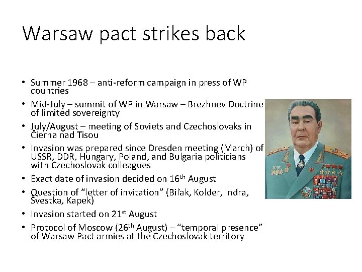 Warsaw pact strikes back • Summer 1968 – anti reform campaign in press of