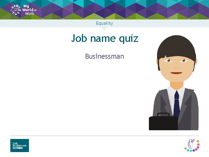 Equality Job name quiz Businessman 