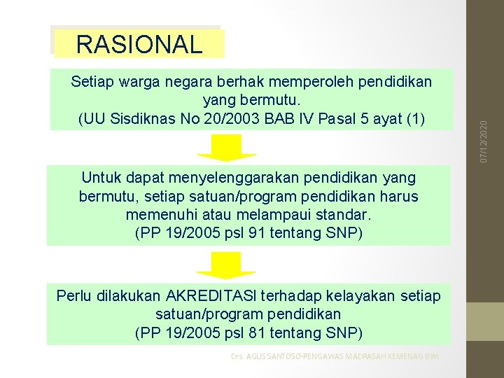 Setiap warga negara berhak memperoleh pendidikan yang bermutu. (UU Sisdiknas No 20/2003 BAB IV