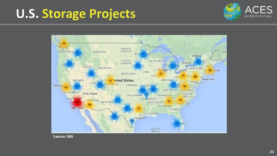 U. S. Storage Projects Source: UBS 23 
