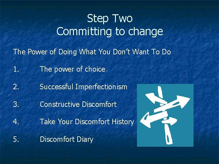 Step Two Committing to change The Power of Doing What You Don’t Want To