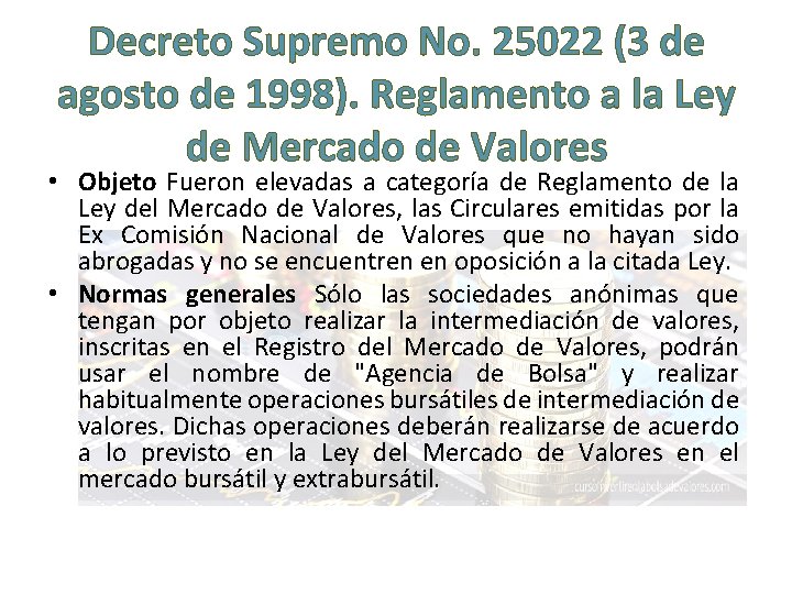 Decreto Supremo No. 25022 (3 de agosto de 1998). Reglamento a la Ley de