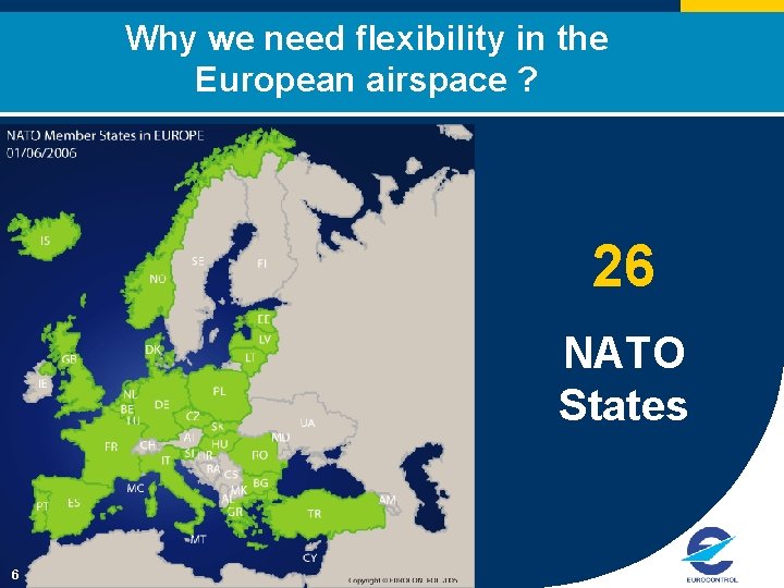 Why we need flexibility in the European airspace ? 26 NATO States 6 