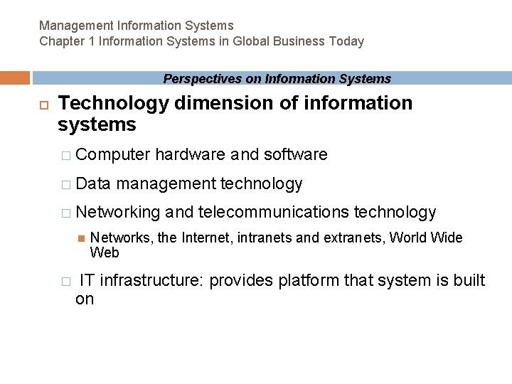 Management Information Systems Chapter 1 Information Systems in Global Business Today Perspectives on Information Management Information Systems Chapter 1 Information Systems in Global Business Today Perspectives on Information