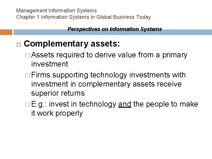 Management Information Systems Chapter 1 Information Systems in Global Business Today Perspectives on Information Management Information Systems Chapter 1 Information Systems in Global Business Today Perspectives on Information