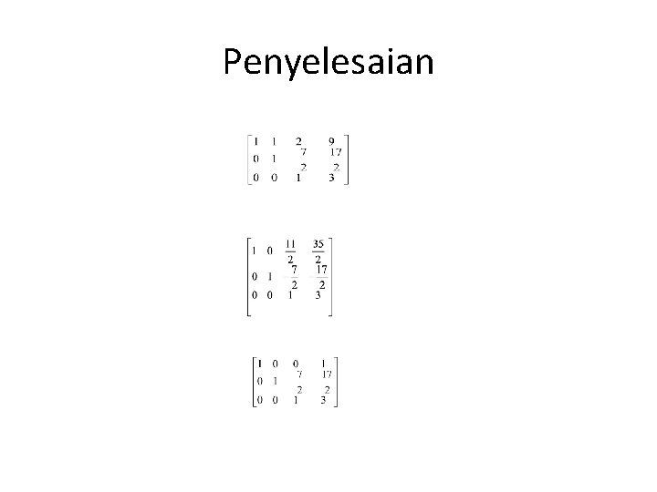 Penyelesaian 