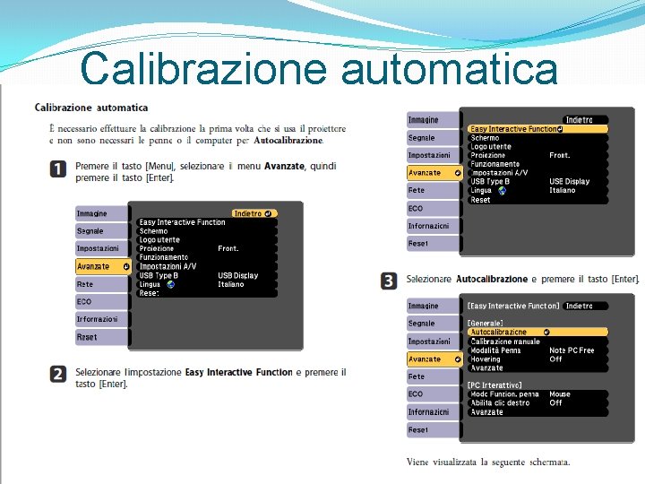 Calibrazione automatica 