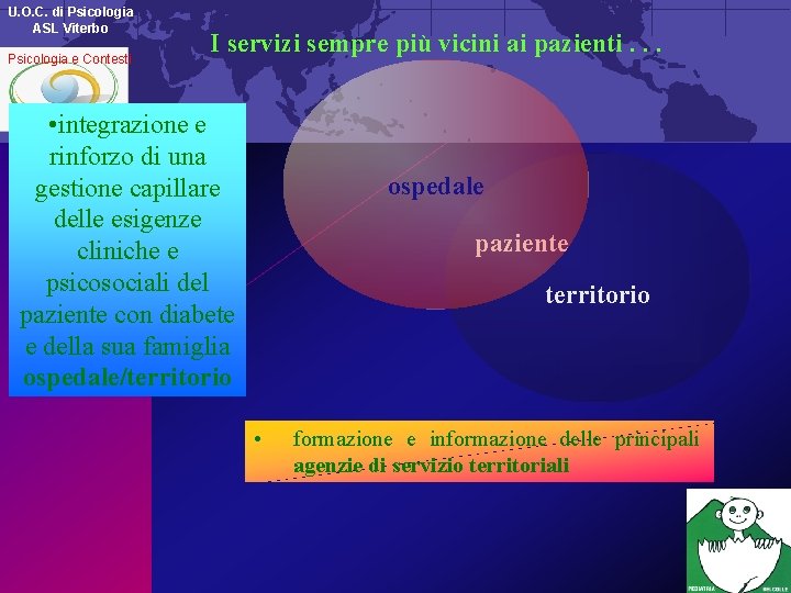 U. O. C. di Psicologia ASL Viterbo Psicologia e Contesti I servizi sempre più